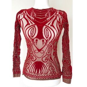 Jean Paul Gaultier Classique Red Top - S